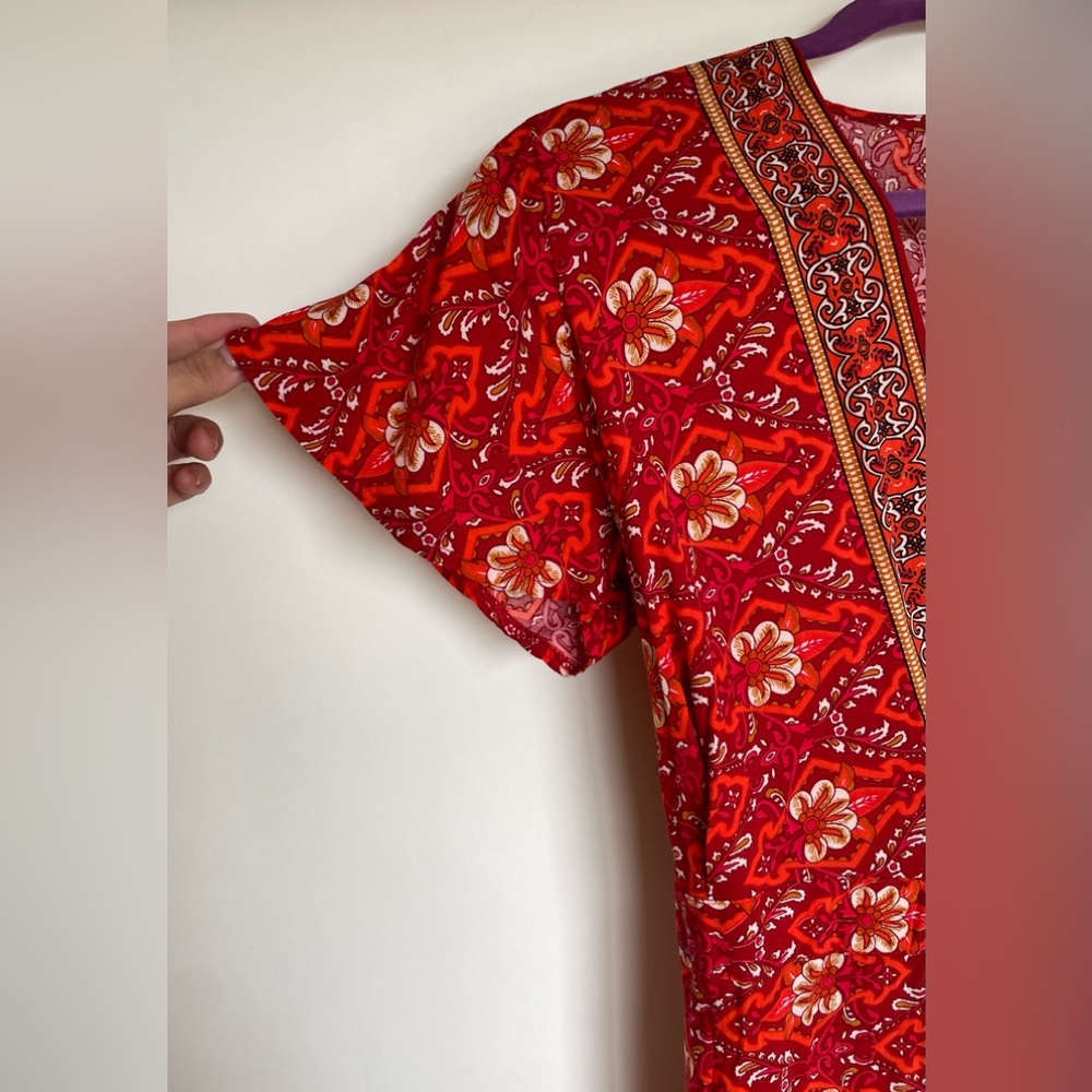 NWT Boho Maxi Wrap Dress - Small/Medium - Picture 3 of 16